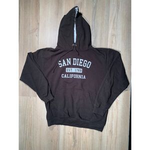 San Diego California Feeling Hood Women's XL Cotton Hoodie Kangaroo EUC